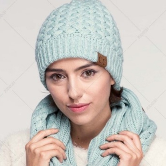 Beanie Basket Weave C.C. Beanies  Burgundy - Picture 2 of 2